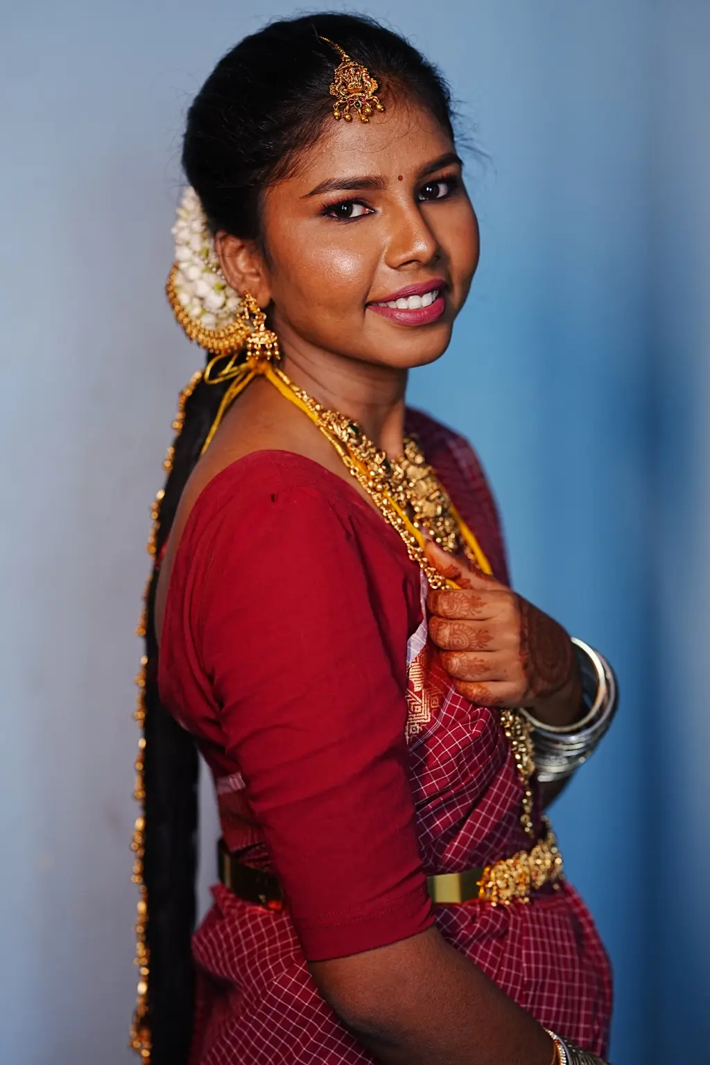Traditional portrait photographed by Gopi Photography