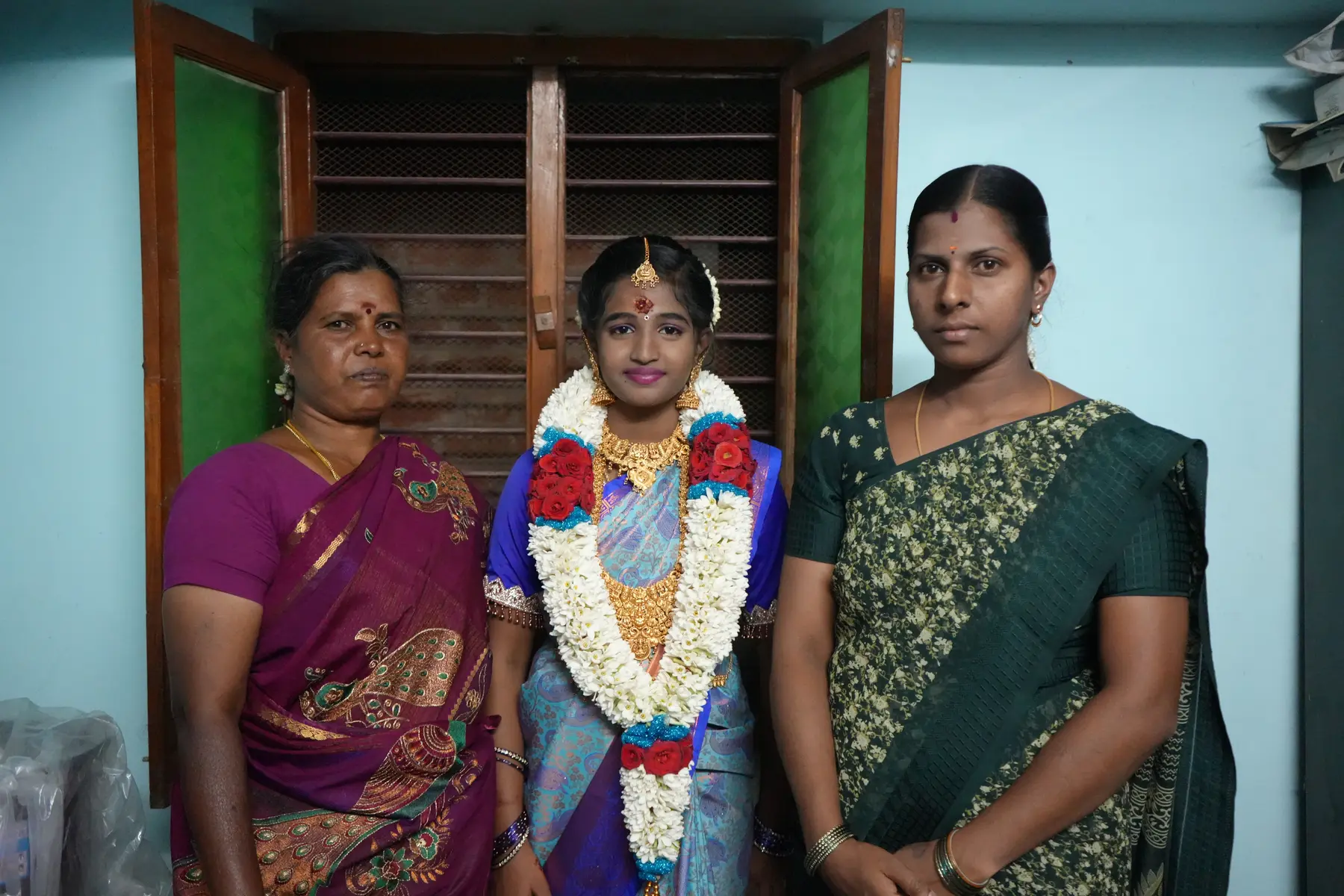 Family portrait during a puberty function